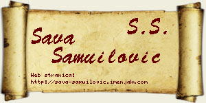 Sava Samuilović vizit kartica